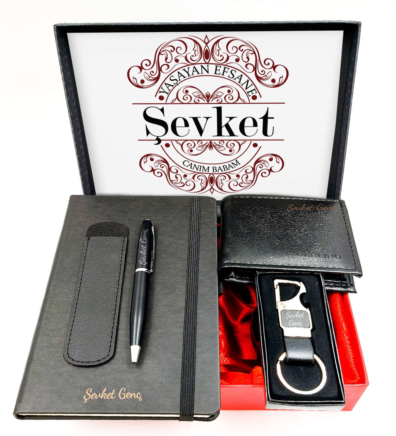  Babalar Günü Kişiye Özel Hediye Kutusu&Kişiye Özel Defter&Cüzdan&Anahtarlık Hediye Kutusu