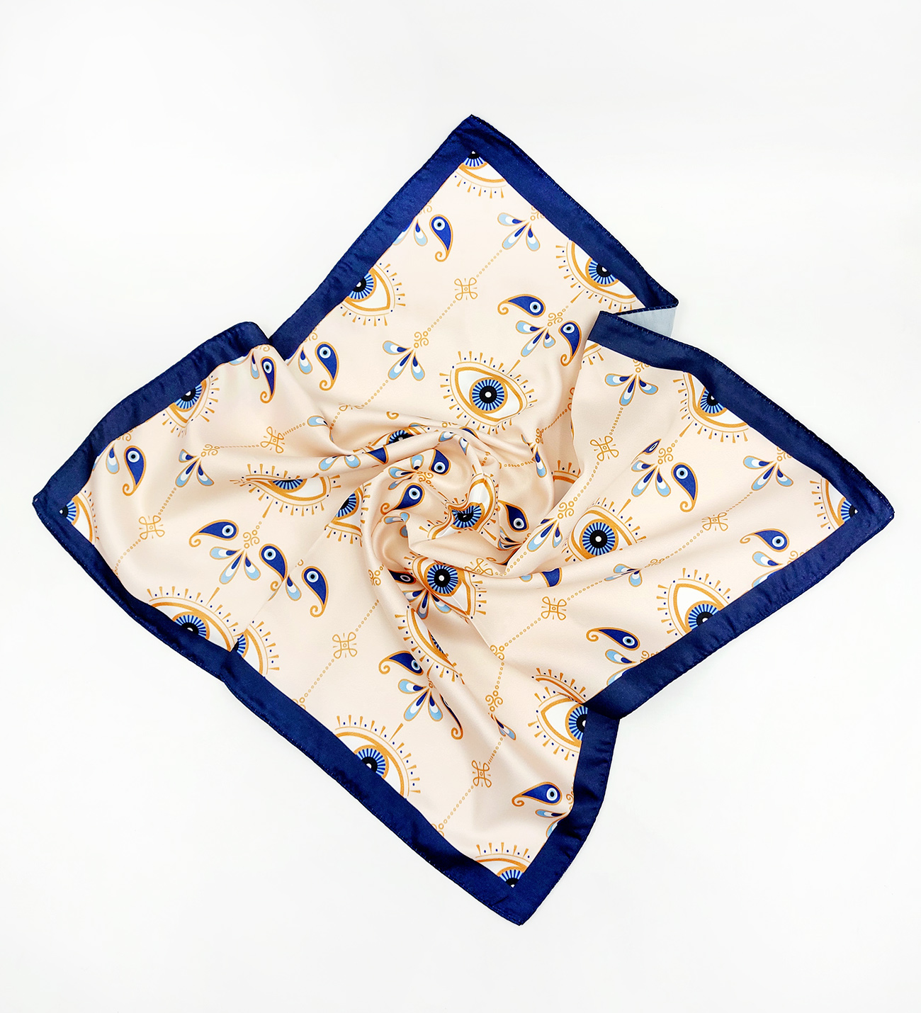 Kişiye Özel Nazar Tasarım T Kupa&Nazar Fular&Nazar Ayna&Kupa Altlığı Hediye Seti