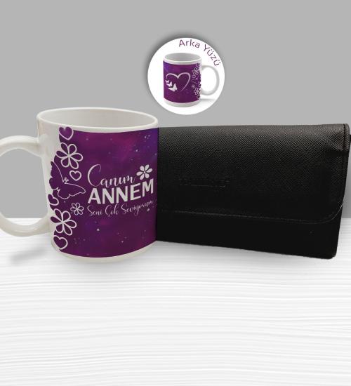 Anneler Günü Özel Kupa&Kadın Cüzdanı Hediye Seti
