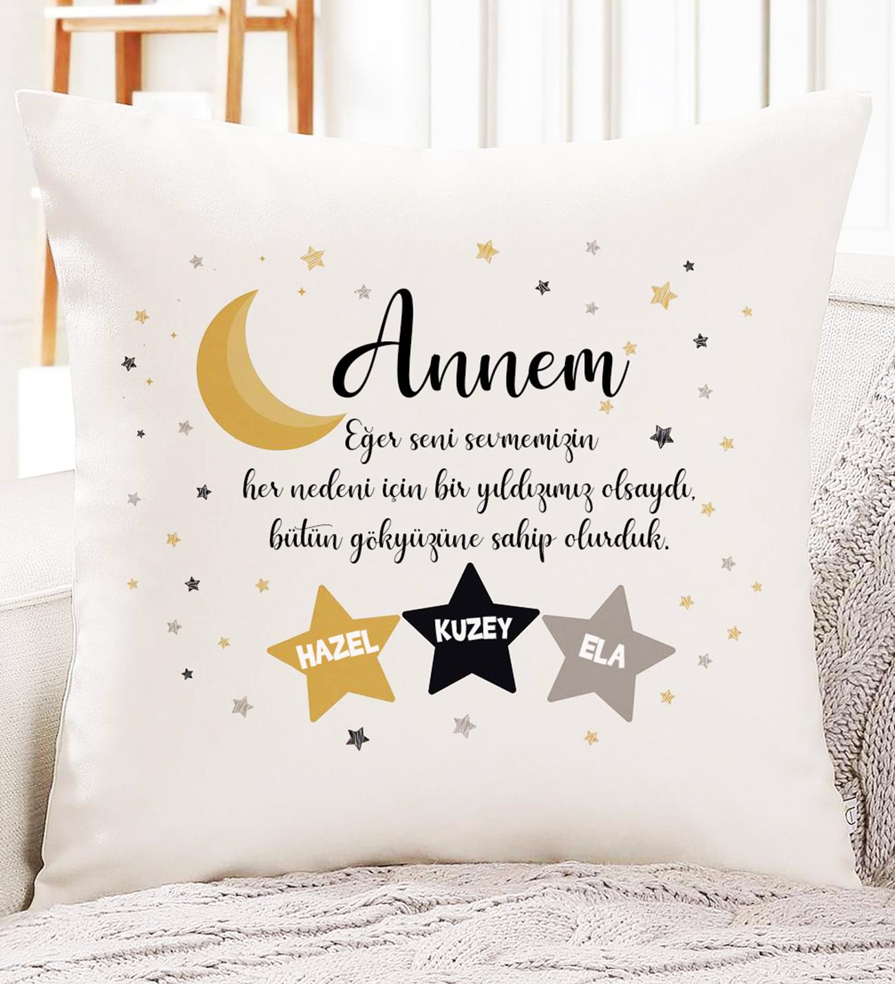 Anneler Gününe Özel Kişiselleştirilebilir Yastık